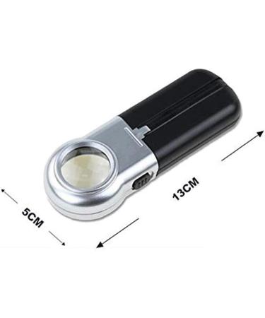 Portable Mini Three-Folding 10X Magnifier Zinc Alloy Magnifier with Scale for Textile Optical Tool Full of Stars - Buy Online on GoSupps.com