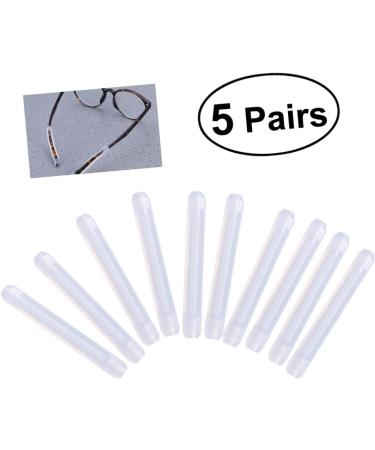 Uonlytech Anti-Slip Handle for Glasses - Silicone Accessories | 5 Pairs of White Medium Anti-Slip Glasses Brackets - Buy Online on GoSupps.com
