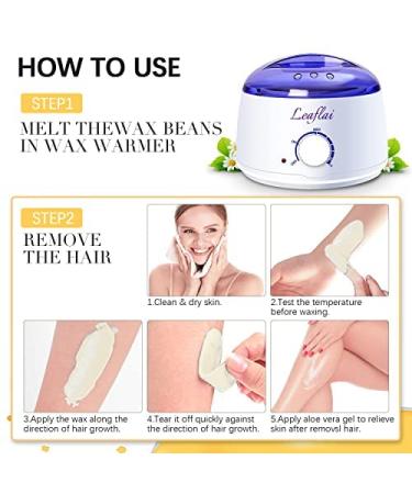 Hard Wax Beads 300g - Professional Hair Removal with 20 Wood Sticks - Painless Waxing for Full Body Brazilian Bikini Face Legs Eyebrow - At-Home Waxing for Women Men - Buy Online on GoSupps.com