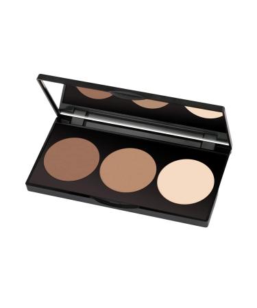 Golden Rose GR Contour Powder Kit - Defining  Bronzing and Highlighting - Lightweight  Silky-Smooth