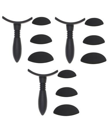 Beatifufu 3 Sets Eye Shadow Stamp Makeup Stamp Cut Crease Tool for Eyes Crease Eyeshadow Stamp The Lazy Girl 6.5x5cmx3pcs Blackx3pcs