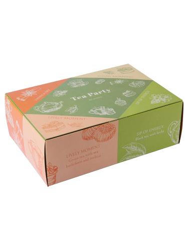 Acorus |Party tea set |Tea gift set with 4 different flavors |Natural fruits tea set |Teebox with 40 tea bag tea party