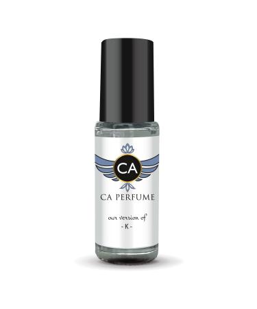CA Perfume Impression of K For Men Replica Fragrance Body Oil Dupes Alcohol-Free Essential Aromatherapy Sample Travel Size Concentrated Long Lasting Attar Roll-On 0.14 Fl Oz/4ml-X1