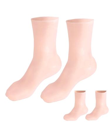 Moisturising Socks Silicone Socks for Women Gel Socks Aloe Socks Spa Pedicure Silicone Socks for Women Repairing Dry Cracking Foot Skin and Softening Rough Skin (Skin)