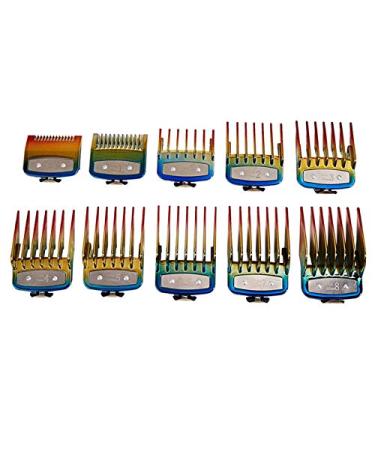 korvre 10PCS Professional Hair Clipper Metal Clip Guides Limit Combs Guards for Clippers