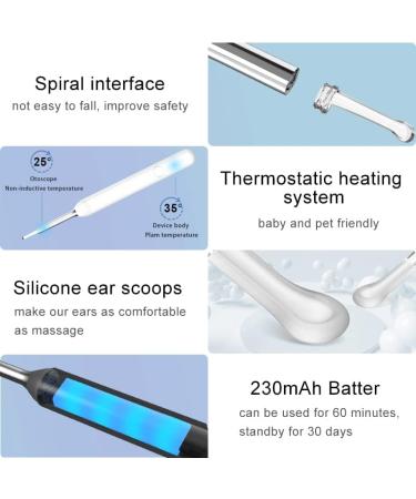1080P Ear Wax Removal Ear Cleaner with Camera & Light | Ear Cleaning Tool Kit for iPhone & Android - White - Buy Online on GoSupps.com