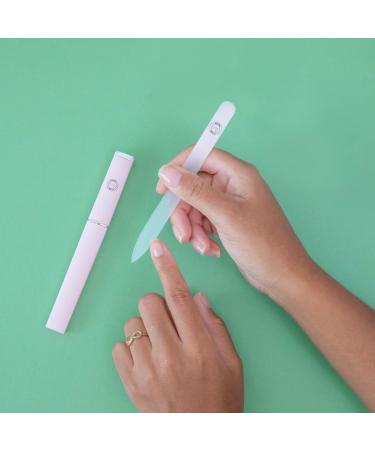 Belle Crystal Glass Nail File - Professional Salon Filing Tool for Natural Nails - Pastel Lilac 2mm - Buy Online on GoSupps.com