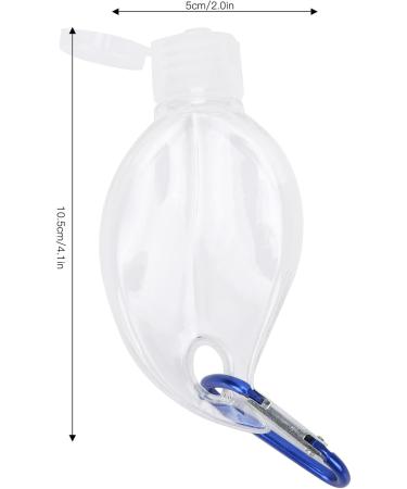 Travel Empty Squeeze Bottle with Keychain 50ml Transparent Plastic Flip Cap Containers with Flip Cap for Hand Conditioner Body Wash Liquid for Outdoor School Work Travel (Type 3) - Buy Online on GoSupps.com