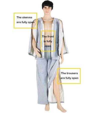 Daily Wear Patient Care Clothes for Postoperative Rehabilitation | Easy to Wear Plush Cotton | Gray - Ideal for Home & Hospital Care - Buy Online on GoSupps.com