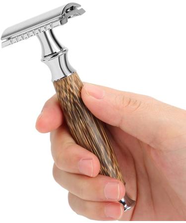SWOQ Easy Beard Shaver with Bamboo Handle | Manual Razor for Body Hair - Eco-Friendly Grooming for Men - Buy Online on GoSupps.com