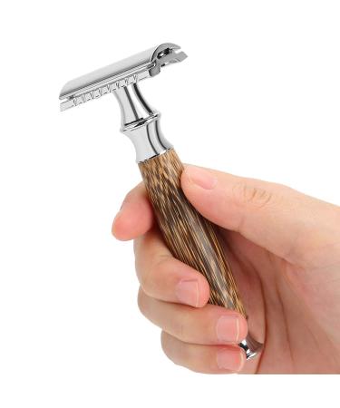 Safety Razor Bamboo Handle - Eco-Friendly Manual Shaver for Men & Women | Portable Beard & Body Hair Trimmer - Buy Online on GoSupps.com