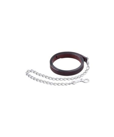 Royal King Leather Lead Line with Nickel Plated Chain
