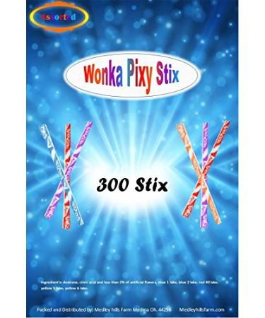 Wonka Pixy Stix 300 Stix - Assorted Flavors | Delicious Candy Treats - Buy Online on GoSupps.com