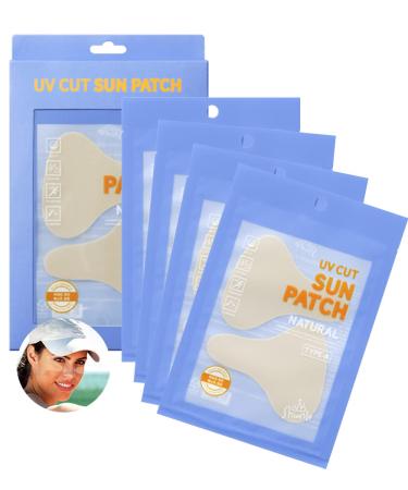 SHIONLE 4 Pack Sun Protection Under Eye & Cheek Patch for Golf & Outdoor Sports Activities Sunblock Shield Suncreen Tape Facial Sticker UV Block Sheet with Moisturizer - All Skin Type