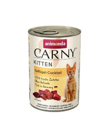 Animonda carny kitten wet food for cats cat food doses wet for kittens poultry cocktail 12 x 400 g poultry cocktail 400 g (12 pack)