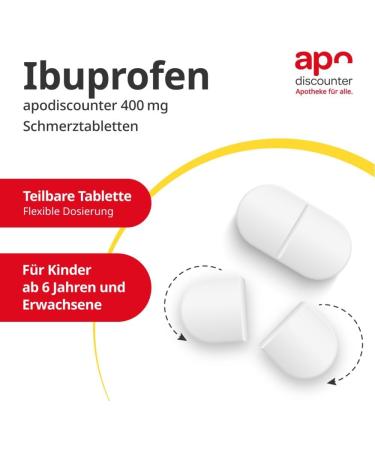 Ibuprofen Apodiscounter 400 mg Pain Relief Tablets - 50 pcs | Fast International Shipping - Buy Online on GoSupps.com