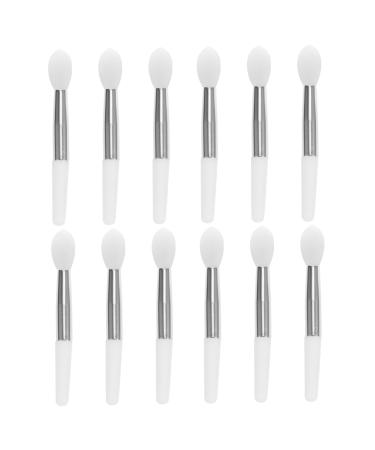 MAGICLULU 12pcs Silicone Lip Brush Travel Lip Brush Lip Makeup Brush Silicone Lip Scrubber Mini Tools Lip Applicators Lip Mask Applicator Flat Silica Gel White Concealer Brush 5.00X1.00X0.50CM White