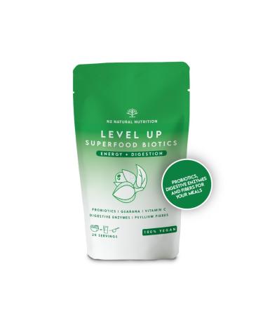 Probiotics with Digestive Enzymes Psyllium Fibre Beetroot and Vitamin C. Powerfull Ally for Better Digestions and Bloating Relief. Gut Health Supplement. Vegan. N2 Natural Nutrition Level Up Superfood Biotics