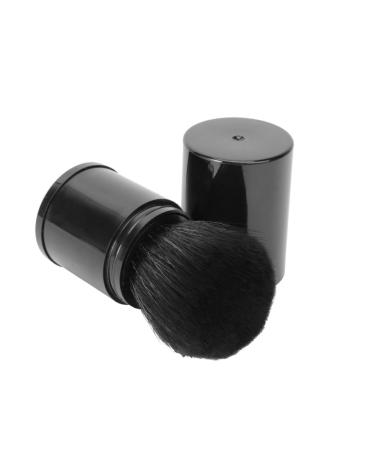 Beatifufu Cosmetic Supplies Makeup Highlighters for Face Portable Powder Brush Face Highlighter Contouring Face Brush Travel Powder Brush Makeup Foundation Makeup Brush Powder Puff 8.3x3.3cm Black