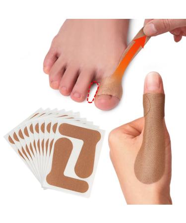 Bunion Correct Brace L-Straps 10 Sheet Self Adhesive Big Toe Protectors Thumb Valgus Corrector Elastic Toe Straighteners Prevent Friction & Pain Relief