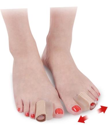 Healifty Silicone Gel Toe Separator Caps - Hammer Toe Sleeves for Toe Cushion Brace and Eversion Correction - 1 Pair Beige - Buy Online on GoSupps.com