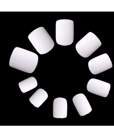 Forten 500pcs Clear Short Square Full Cover Fake Nails Tips - Perfect for Nail Salons & DIY Manicure Decoration - Buy Online on GoSupps.com