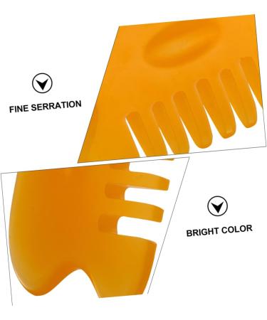 FOMIYES 2pcs Comb Multitools - Acupuncture Head Massager & Gua Sha Hairbrush Scraping Tool Heat Jade Massage Board - Orange 9.5X5.8X1cm - International Shipping Available - Buy Online on GoSupps.com