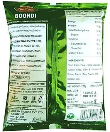 Haldiram's Boondi Masala 200 g (lot of 2) - Buy Online on GoSupps.com