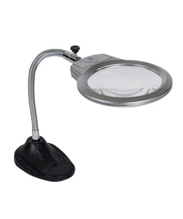 Magnifying Glass Desktop Reading and Maintenance Magnifying Glass Hose Metal Base with LED Lights Made in China