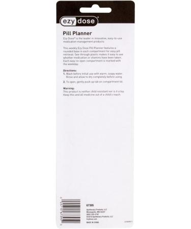 EZY DOSE Weekly Pill Case | 7-Day Medicine Planner & Vitamin Organizer | BPA Free Easy to Use Rounded Compartments - Buy Online on GoSupps.com