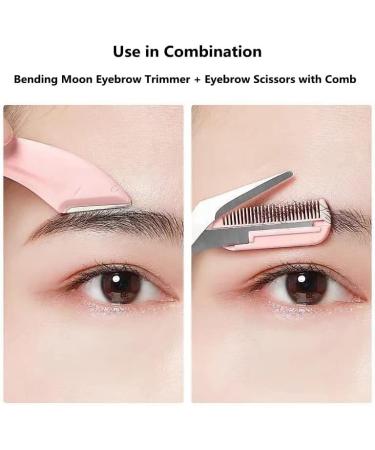 6PCS Pink Eyebrow Trimmer Set | Stainless Steel Razor with Comb | Beauty Tool for Women | Type Hair Removal Accessories - Buy Online on GoSupps.com