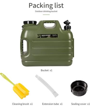 DESERT & FOX 4.8Gal PE Water Storage Carrier with Spigot - Portable Green Bucket for Camping, Hiking, Picnic, BBQ - Buy Online on GoSupps.com
