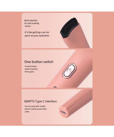 FIOERDTUIE Electric Eyelash Curler Easy Curling and Curling with Just Push 360 Degree Curling Heated Eyelash Curler Anywhere Pink - Buy Online on GoSupps.com