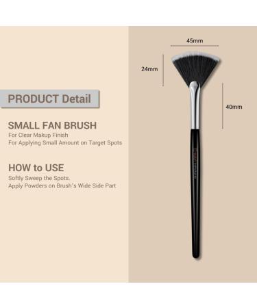 Small Fan Brush | Professional Korean Makeup Brush | Premium Synthetic Bristles for Flawless Makeup Finish - Buy Online on GoSupps.com