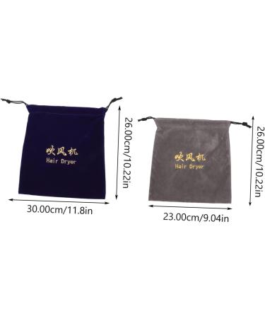 Baluue 2pcs Storage Bag Multifunctional Bag Drawstring Hair Dryer Holder Safe Hair Dryer Pouch Mini Velvet - Buy Online on GoSupps.com