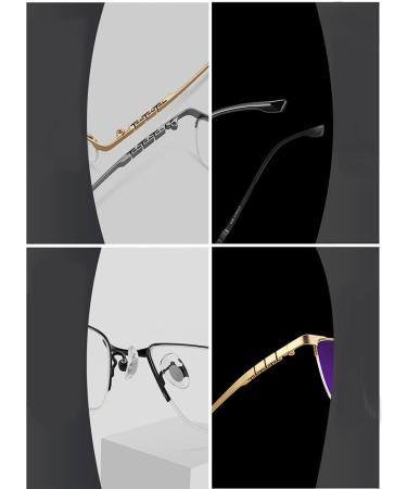 Buy Riccie Men HD Aspherical Anti-Blue Light Glasses | Ultra-Light Reintitan Frame | +2.25 Strength for Office & TV Use - Buy Online on GoSupps.com