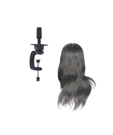 Lurrose Human Hair Wigs Training Head Shop Window Doll for Cosmetology & Hairstyling Practice | Ideal for Salons & Home Use - Buy Online on GoSupps.com