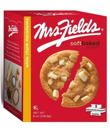 Mrs. Fields White Chunk Macadamia, 8 Oz. Box, 8 Individually Wrapped Cookies