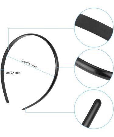 CODIRATO 12 Pieces No Teeth Plastic Hair Headbands for Women & Girls - DIY Black Hairbands for Stylish Hair Accessories - Buy Online on GoSupps.com