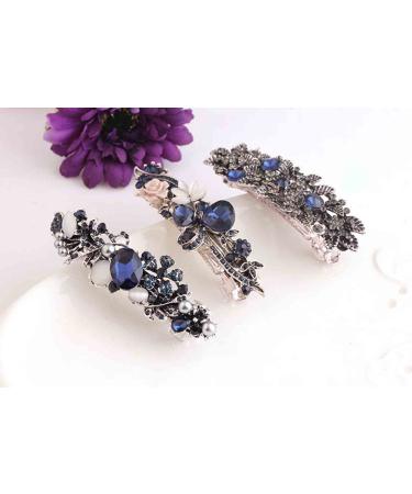 Buy Women's 5-Piece Retro Rhinestone Butterfly Hair Clips Set | Bridal Hair Accessories | International Shipping Available - Buy Online on GoSupps.com