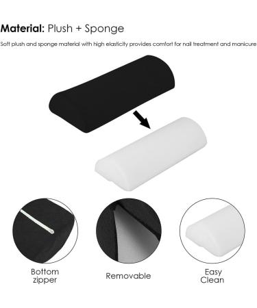 Felenny Nail Art Rest Cushion Detachable Sponge Zipper Design Nail Pillow Hand Rest Professional Salon Hand Arm Holder Manicure Pillow Nail Cushion For Makeup Cosmetic Tools Black - Buy Online on GoSupps.com