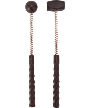 Filfeel Massage Ball Hammer - Portable Manual Massage Device for Back & Shoulder Muscle Relief | Wood Massage Hammer with Spring Grip - Buy Online on GoSupps.com