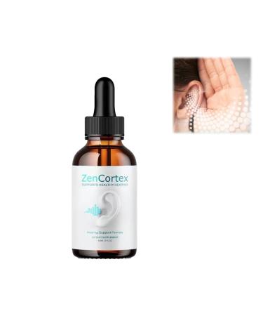 Zencortex Cortex Ear Drops zencortex for Tinnitus Zencortex Drops Zen Cortex Liquid Drops Helps with Eardrum Health Promotes Auditory Clarity 1 Bottle for 30 Days(1 Pack) White1pcs