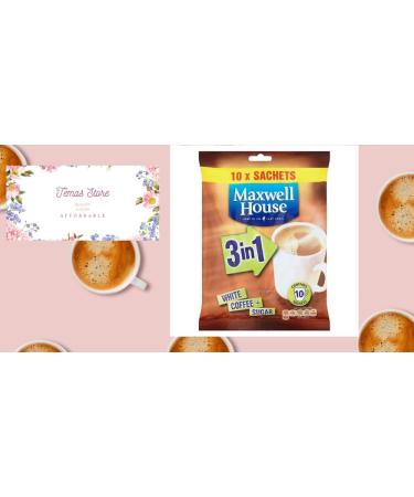 Maxwell House 3 in 1 Instant Coffee 10 Sachets Bundled With Walker s Shortbread Fingers Reusable Coffee Cup Hot Cup Sleeve & Coffee Stirrers | Coffee Sachets | Coffee Gifts For Men and Women - Buy Online on GoSupps.com