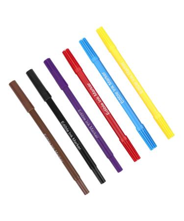 LIFKOME 6pcs Cake Boxes Biscuits Fudge Fondant Biscuit Decorating Pens Food Markers Marker Pen Edible