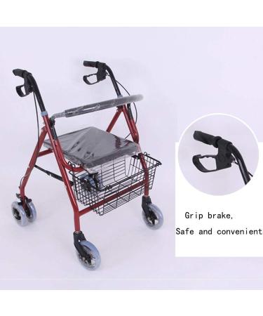 Self-propelled Walker Elderly Travel Cart Portable Folding Shopping Cart Seat Can Take Four Rounds to Buy Food Cart Step Can Push Small Cart Gift Decoration - Buy Online on GoSupps.com