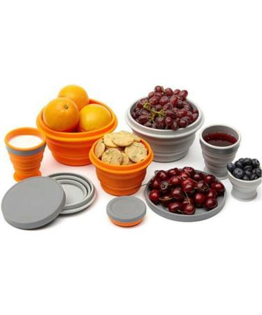 YYCC Collapsible Silicone Bowl with Lid - 1000ML | Outdoor Camping, Travel, Hiking | Food-Grade Gray | Portable Kitchenware for Home, Office, School - Buy Online on GoSupps.com