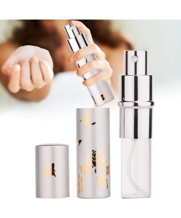 10ml Aluminum Perfume Spray Bottle Flower Pattern Atomizer for Perfume Toner Serum (Silver) - Buy Online on GoSupps.com