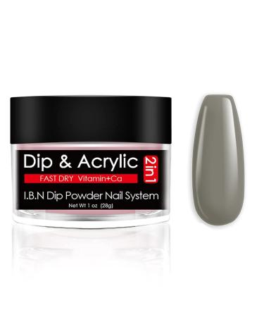 Gray Dip Powder with Added Calcium Vitamin for DIY French Manicure | Odor-Free, Long-Lasting Salon Quality Nail Art | No Lamp Needed (018) - Buy Online on GoSupps.com
