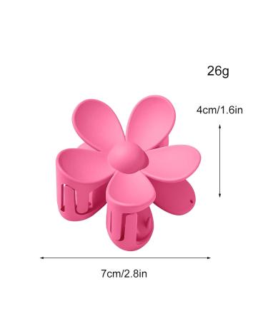 6 Large Flower Hair Clips for Women - Slipproof Matt Claws in 6 Colors - Perfect Plastic Hair Clamps for All Hairstyles - Buy Online on GoSupps.com